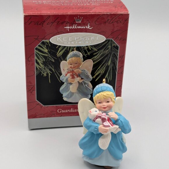 Hallmark Keepsake Guardian Friend 1998 Vintage Angel and Cat Christmas Ornament - Picture 2 of 10